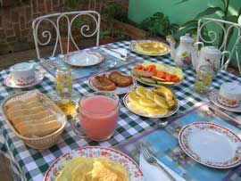 Desayuno casa Gustavo en Trinidad