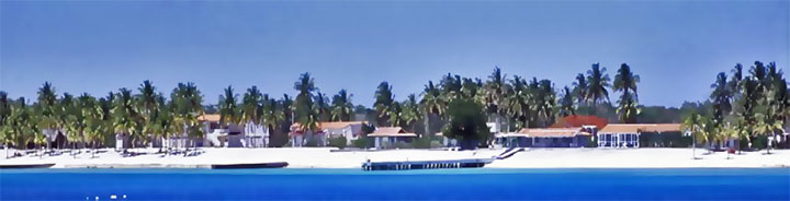 The 8 km beach at Maria la Gorda seen from offshore © Cuba-Diving.de