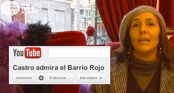MARIELA CASTRO, RAUL'S DAUGHTER Visiting Amsterdam's Red Light District as director of CENESEX