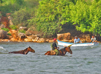 The mouth of the rio