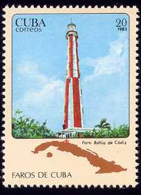 « Faro Bahia de Cadiz », timbre de 1983 d'une série cubaine sur les phares