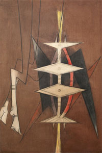 Wilfredo Lam (1902-1982), native of Sagua la Grande - Totem y Pajaro, 1951 